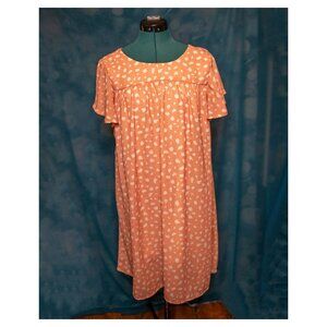 Heyson Peach Polka Dot Ruffle Off-Shoulder Dress – Size M